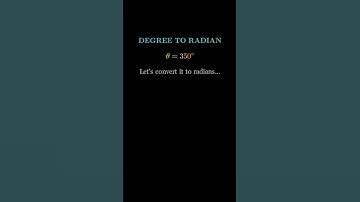 Degree to Radian Conversions