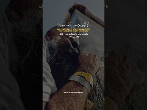 و أ ن ل ي س ل ل إ نس ن إ ل ا م ا س ع ى الشیخ محمد السید ضیف سوره النجم