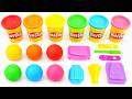 Best Learn Colors & Shapes with Play Doh Ice Cream🍦🌈 | Preschool Toddler Learning Video
