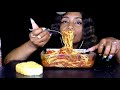 ASMR Spaghetti and Garlic Bread