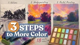 3 Steps to More Color with Limited Pastels - Soft Pastel Painting Tutorial screenshot 5