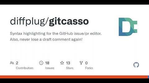 GitHub - diffplug/gitcasso: Syntax highlighting for the GitHub issue/pr editor. Also, never lose ...