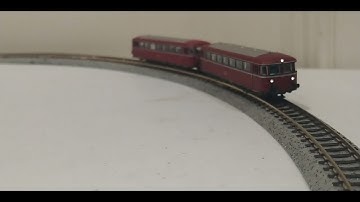 Minitrix Trix N Scale 16981 DB VT98 & VS98 Railbus Set Test Run @ z.scale.hobo 05.05.2022