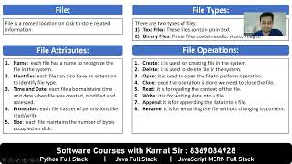 Dec 2022 Q1d 5M -  Explain about file attributes, file operations and file types  5M
