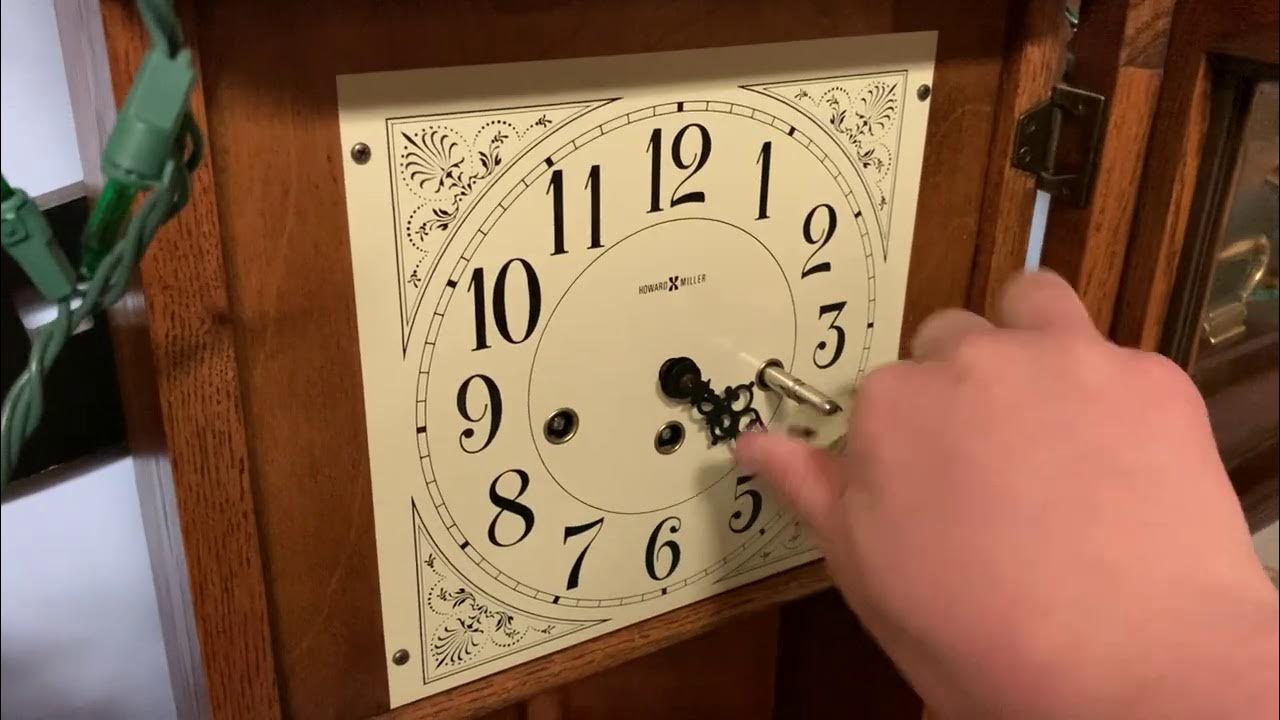 Winding the Howard Miller 613108 Sandringham Wall/Mantle Clock YouTube
