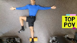 Low Back Stretch: Supine Half Windshield Wiper