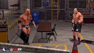 WWE 2K22 Brock Lesnar vs The Rock (Backstage brawl)