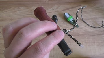 Making lanyards for game and hunting calls.