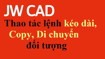 Cách thao tác lệnh Paramel, Copy, Di chuyển đối tượng trong JWcad #10