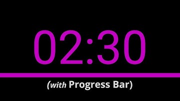 SILENT - 2 Minute 30 Second Countdown - Pink with Progress Bar and Time Markers / Chapters