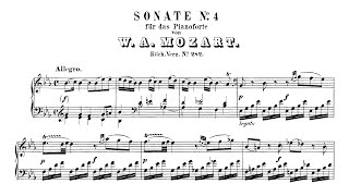 Mozart - Piano Sonata No. 4 in E-Flat Major, KV282 (Audio+Sheet) [Gieseking]