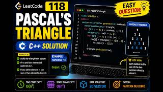 Solved LeetCode 118 | Pascal's Triangle | Easy C++ Solution