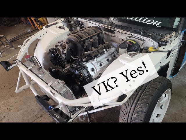 Vk56 finds home in the 240sx - YouTube