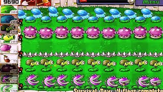 Plants vs. Zombies Survival Day 5 Line Plants vs. All Zombies BEST GLITCH STRATEGY TO WIN (FULL HD)