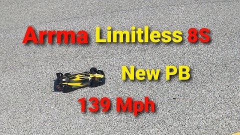 139Mph Arrma Limitless 8S New PB on Castle 1717 Motor MMX8S