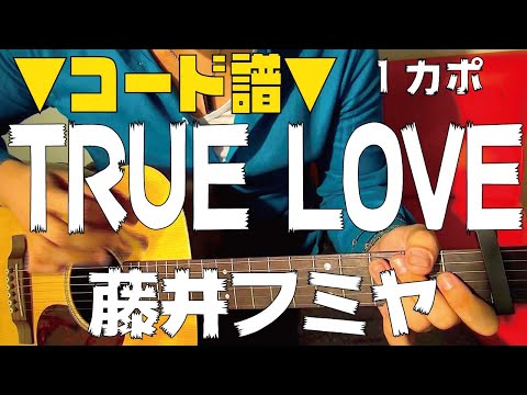 【ギター】 TRUE LOVE / 藤井フミヤ Fujii Fumiya 初心者向け コード