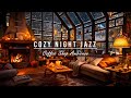 Warm Piano Jazz Music in Cozy Bookstore Cafe Ambience | Relax Winter Jazz for Work, Study or Sleep