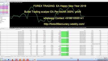 forex Happy New Year 2019  Bullet Trading scalper EA Per Month 300%  profit whatsapp +918610555141