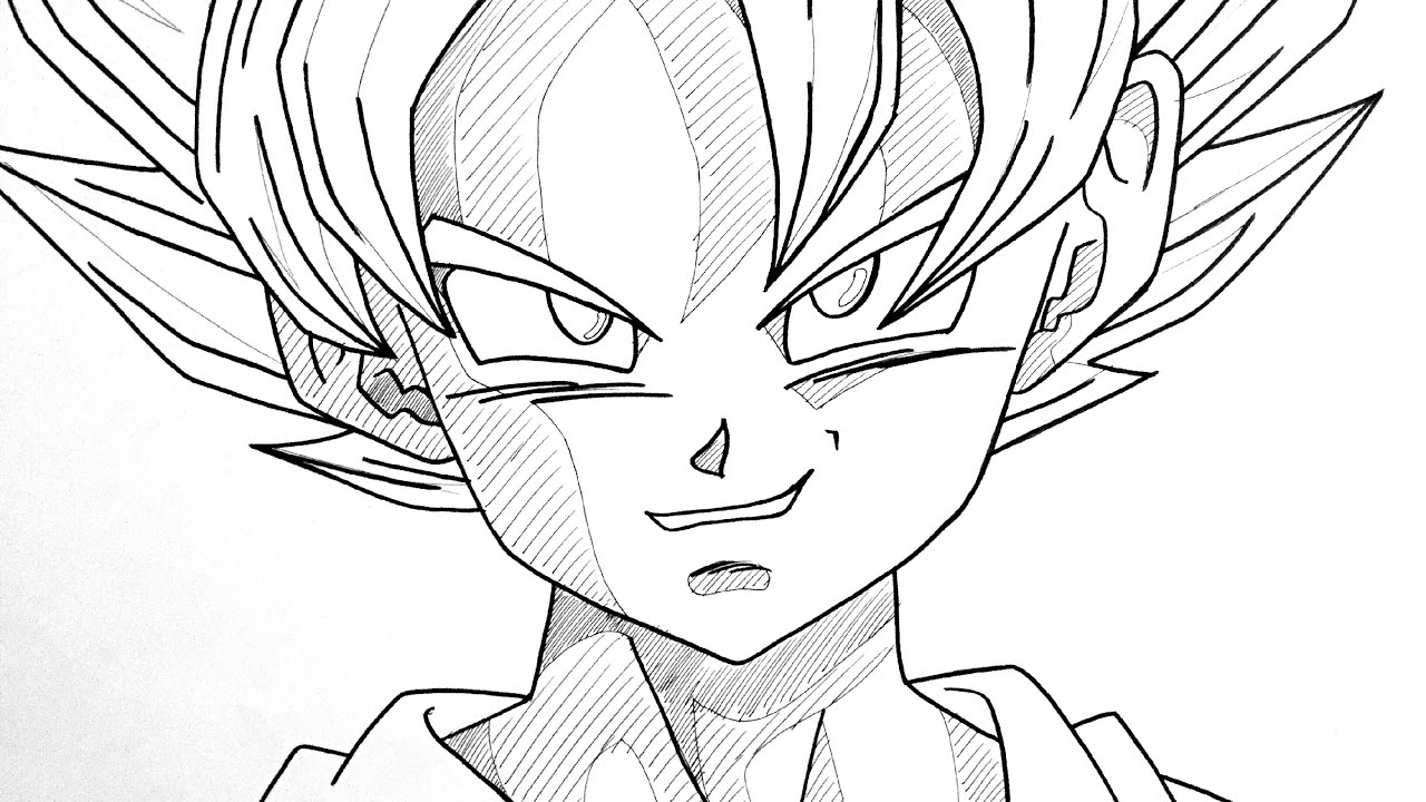 Drawing Goku Gt Ssj 孫悟空 Gt 超サイヤ人 描いてみた Youtube