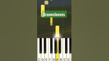 Thumbnail of Greensleeves| Easy Piano Tutorial #pianotutorial #shorts