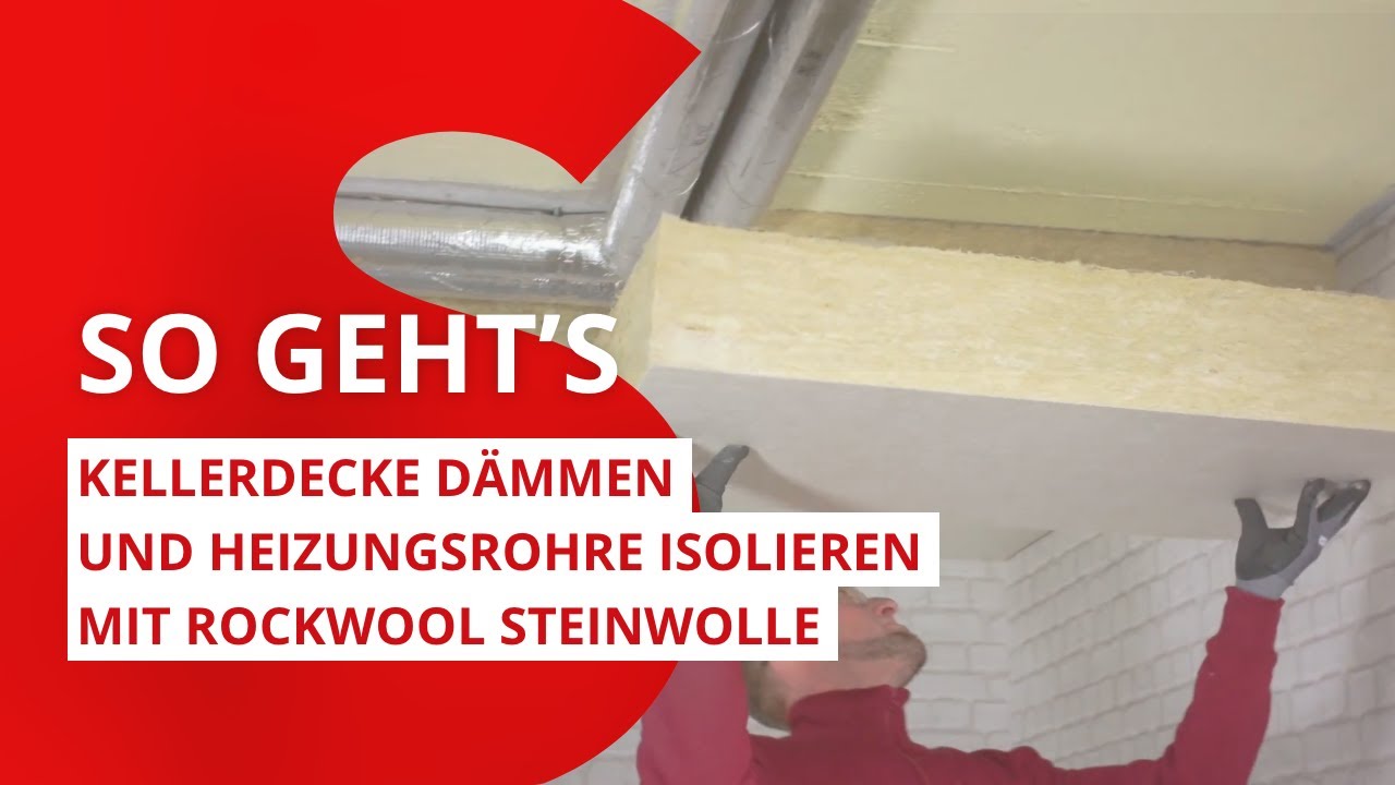 ROCKWOOL - Die Kellerdeckendämmung ist gerade zu Beginn der kalten  Jahreszeit ein spannendes Thema – auch für unseren DIY-Experten Dominik.  Heute erklärt er uns, ob diese laut Energieeinsparverordnung (EnEV)  verpflichtend ist. Dominik: „