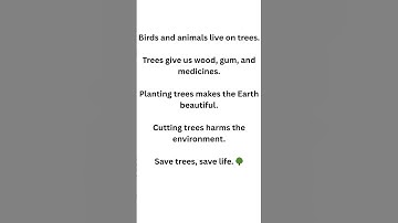 Essay on Importance of Trees, 10 lines on importance of trees in English #importanceoftrees #shorts