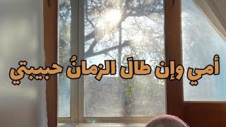 أمي وإن طالَ الزمانُ حبيبتي ورفيقتي في الحُزنِ والضحكاتِ أمي وإن هاجر الجميعُ مرابعي