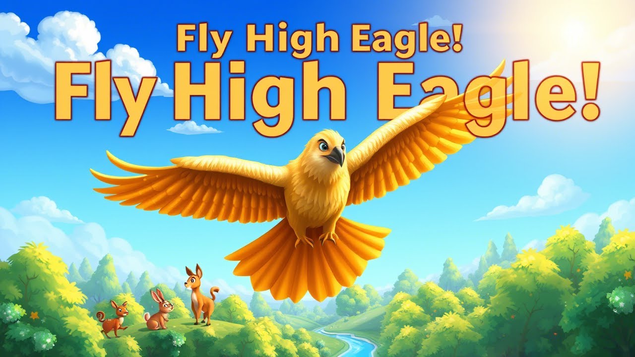 🦅 Fly High, Cartoon Eagle! | Kids Nursery Rhymes!🎶