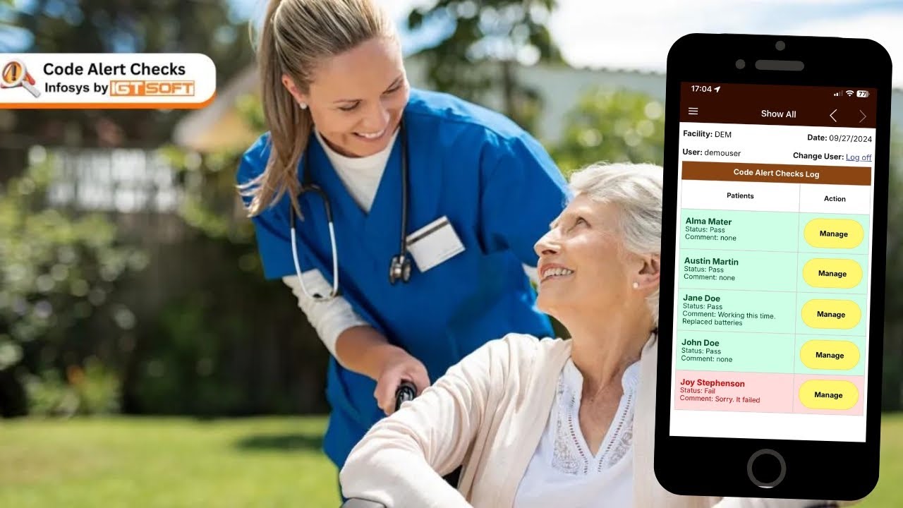 Infosys Code Alert Checks Log Software for Long Term Nursing & Assisted ...