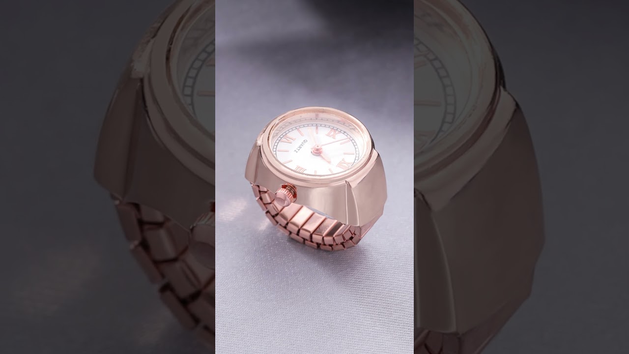 Yellow Chimes Analog Watch Dial Stretchable Adjustable Finger Rings for Women