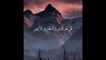 حالات واتس اب | شريف مصطفى | تلاوة خاشعة ( قل هو الّذي أنشأكم وجعل لكم السّمع والأبصار والأفئدة )
