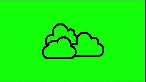 Animated Cloudy Icon on Green Screen With Pop-up Sound