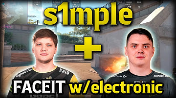 s1mple Plays FACEIT w/electronic on Overpass - FACEIT EU 3600ELO - Oct 01, 2025