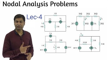 D2.04 Nodal Analysis Problems | DC Circuits | Basic Electrical Engineering | First year student