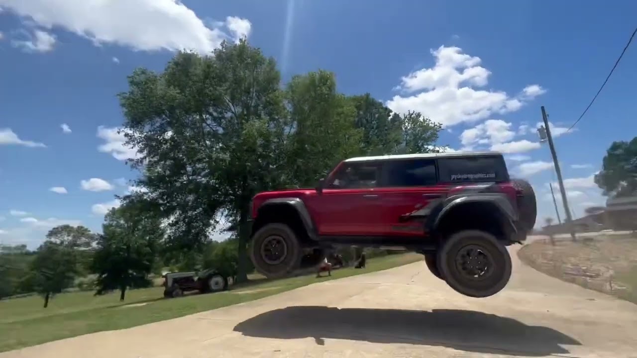 Bronco raptor jumping