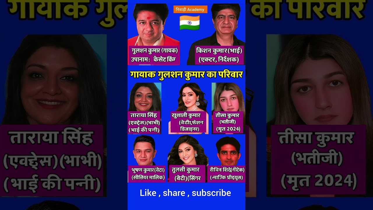 गायक गुलशन कुमार का परिवार | 