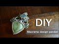 【DIY】～Part 2~How to make macrame two stone design pendant. 2個の石を繋ぐデザインマクラメペンダントの作り方。