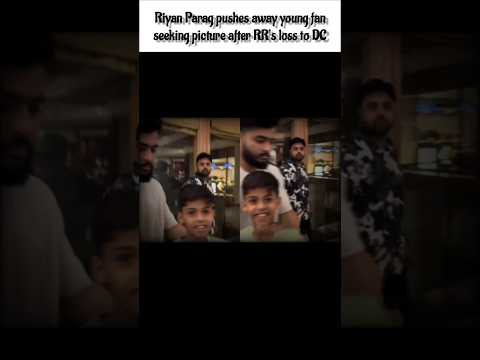 Riyan Parag pushes away his young fan 😤🤬| #cricket #ipl #indiaagainst #indiavs #viral #shorts