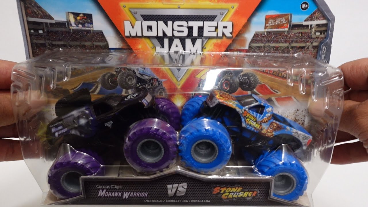 MONSTER JAM MOHAWK WARRIOR VS STONE CRUSHER MONSTER TRUCK