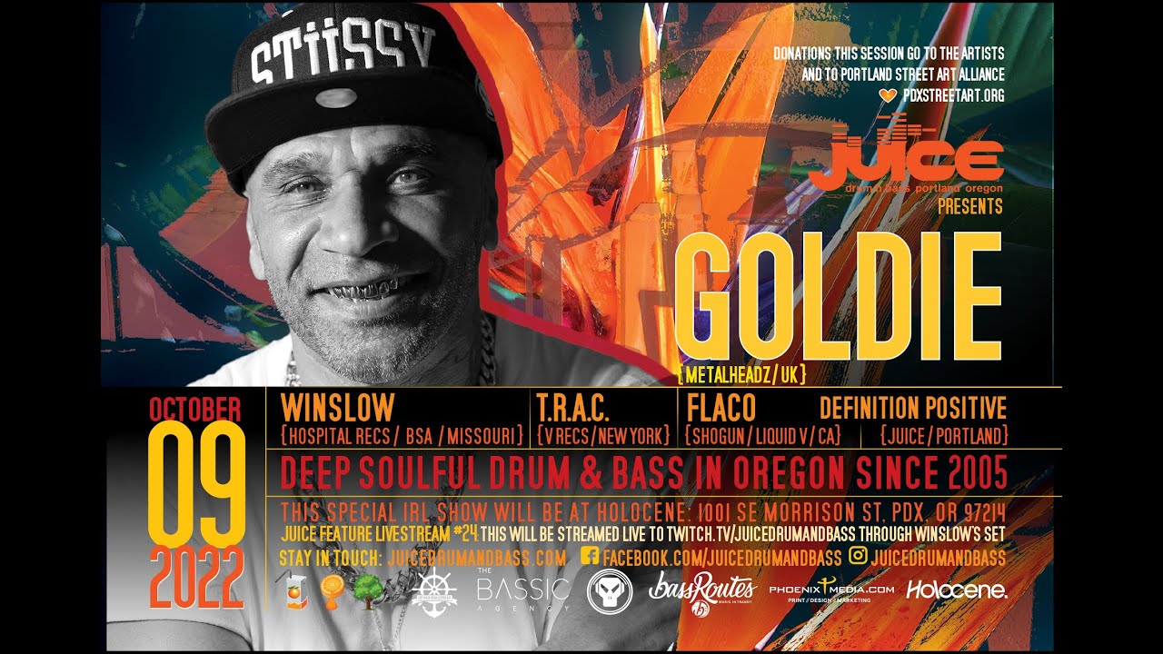 10/09/22 JUICE IRL event with GOLDIE, T.R.A.C., Winslow, Flaco, MC Questionmark, Definition Positive