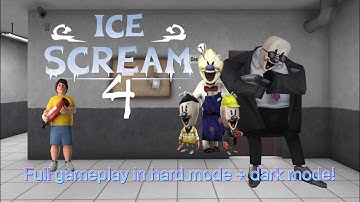 Ice Scream 4 - full gameplay in hard mode + dark mode!