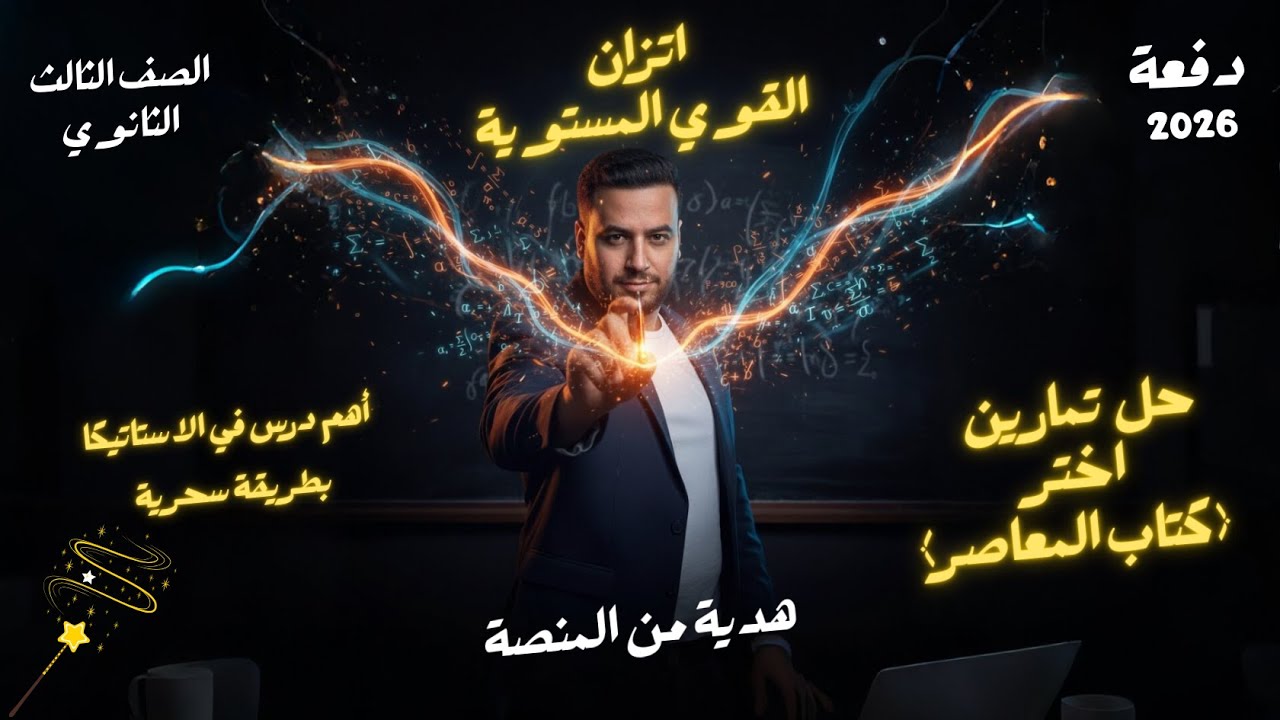 حل اختر المعاصر | اتزان القوي المستوية | استاتيكا | تالته ثانوي 2026