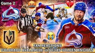 COLORADO AVALANCHE FALL APART😡 || Avalanche & Golden Knights FANS REACT To 3-1 Game 2 Thriller!!😭🔥