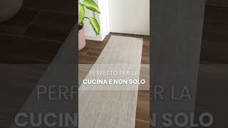 Tappeto Cucina Antiscivolo Lavabile OLIVO.shop – Passatoia Effetto Rattan Rotolo Lotus Sabbia 50x290 Cm