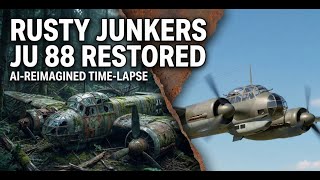 From Rust to Revival: AI-Reimagined Junkers Ju 88 Restoration Time-Lapse
