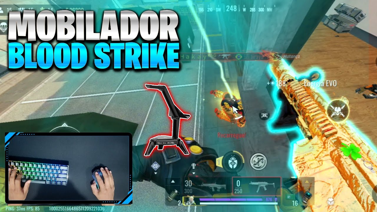🔵MOUSE E TECLADO NO BLOOD STRIKE COM HAND CAM, MOBILADOR SCORPION