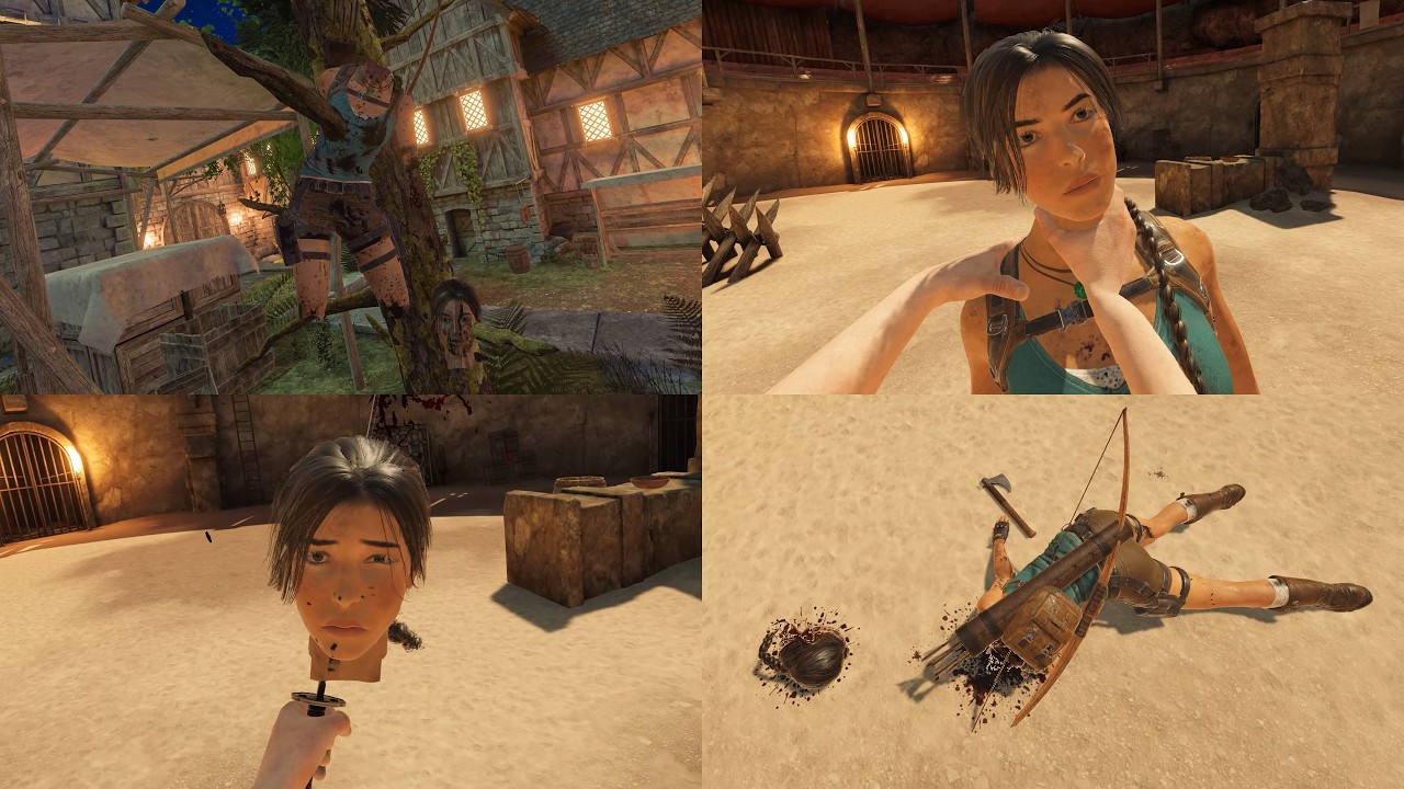 [Ryona] Brutal Deaths of Lara Croft (Blade & Sorcery VR)