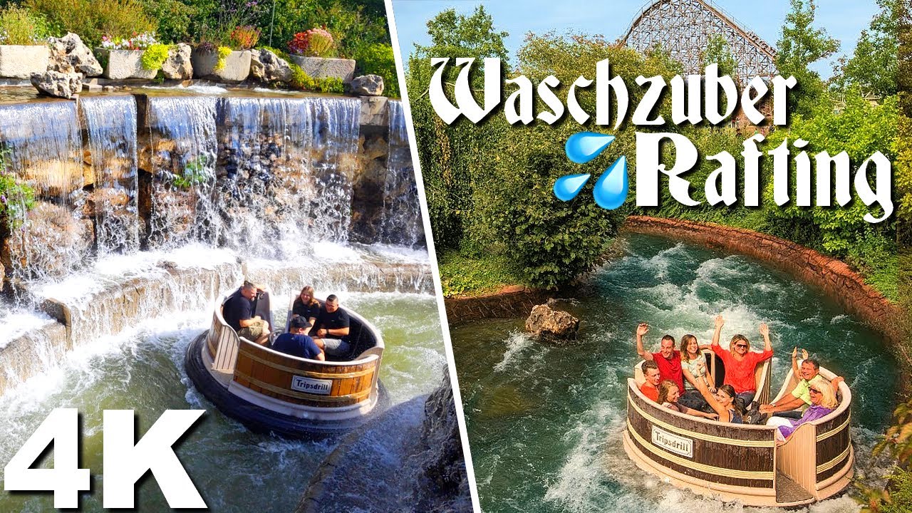Waschzuber Rafting [On-Ride 4K POV] - Erlebnispark Tripsdrill
