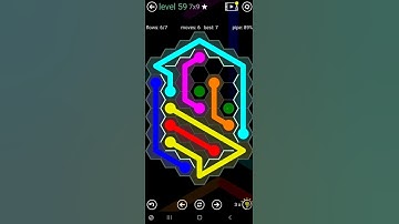 How To Solve Flow Free Hexes Courtyard Pack Level 59 7x9 Board Walk Through Solution Walkthrough