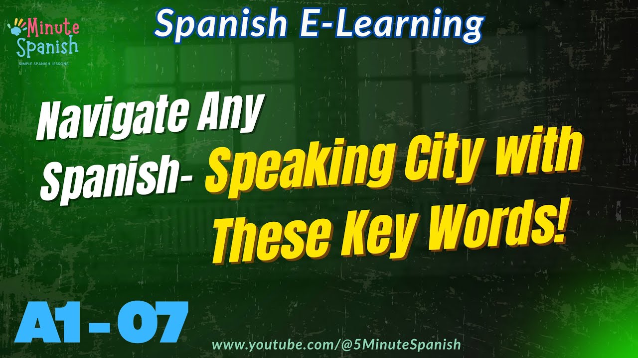 ✅Spanish City Vocabulary | Learn Places & Locations in Spanish | A1 Lesson 7
